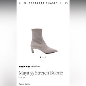 Scarlett Chase Maya 55 Stretch Booties grey barely used 9.5